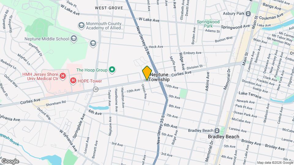 1416 Corlies Ave Map and Location Details