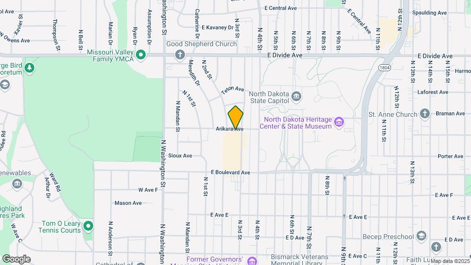215 E Arikara Ave, Unit 1 Map and Location Details