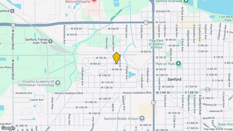 1109 W 8th St Map and Location Details