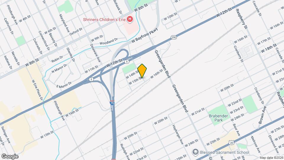 1705 W 15th St Map and Location Details