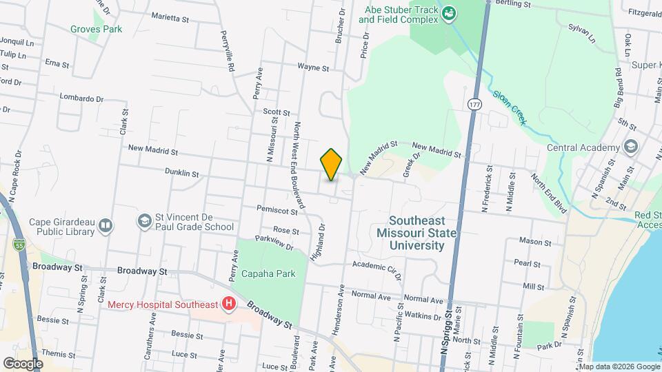 803 N Park Ave, Unit 1up Map and Location Details