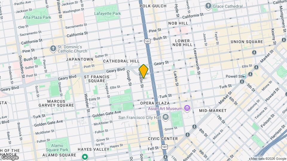 1000 Franklin St, Unit 301 Map and Location Details