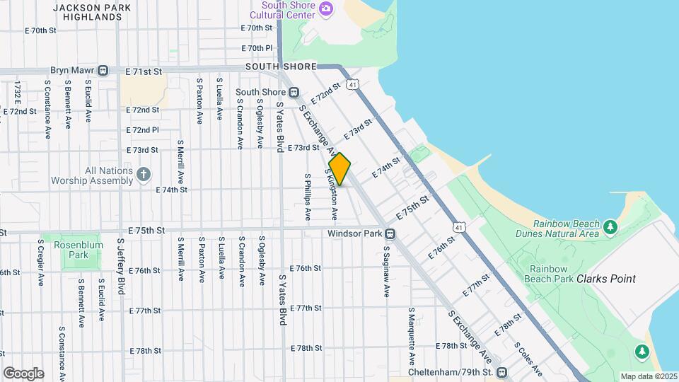 7401 S Kingston Ave Map and Location Details