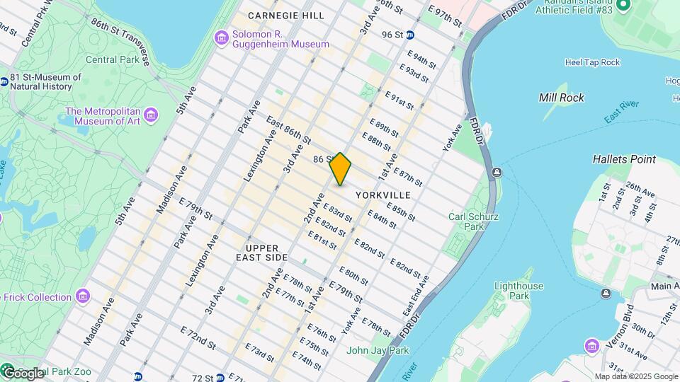 313 E 84th St Map and Location Details