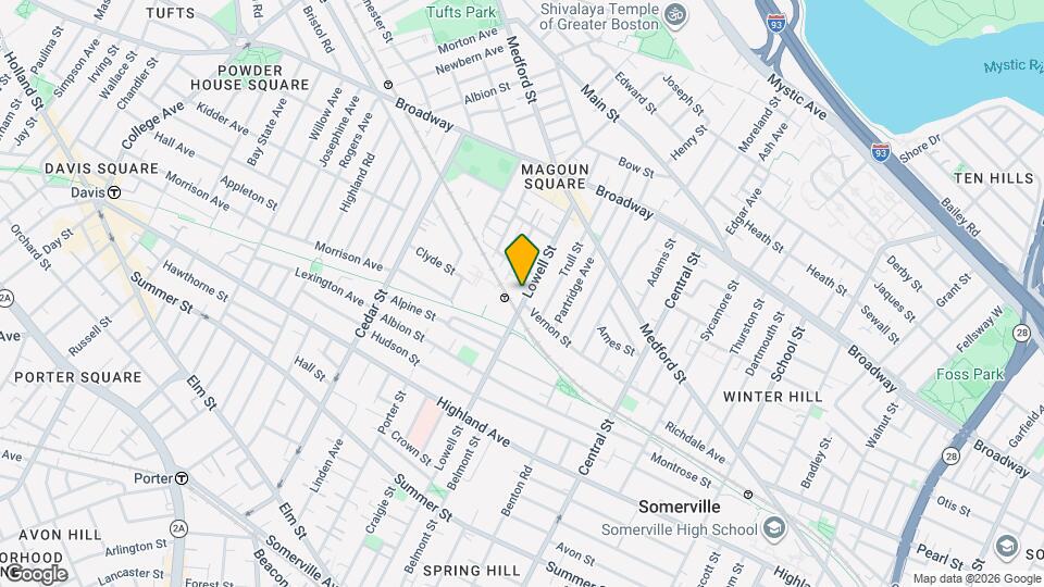 282 Lowell St Map and Location Details