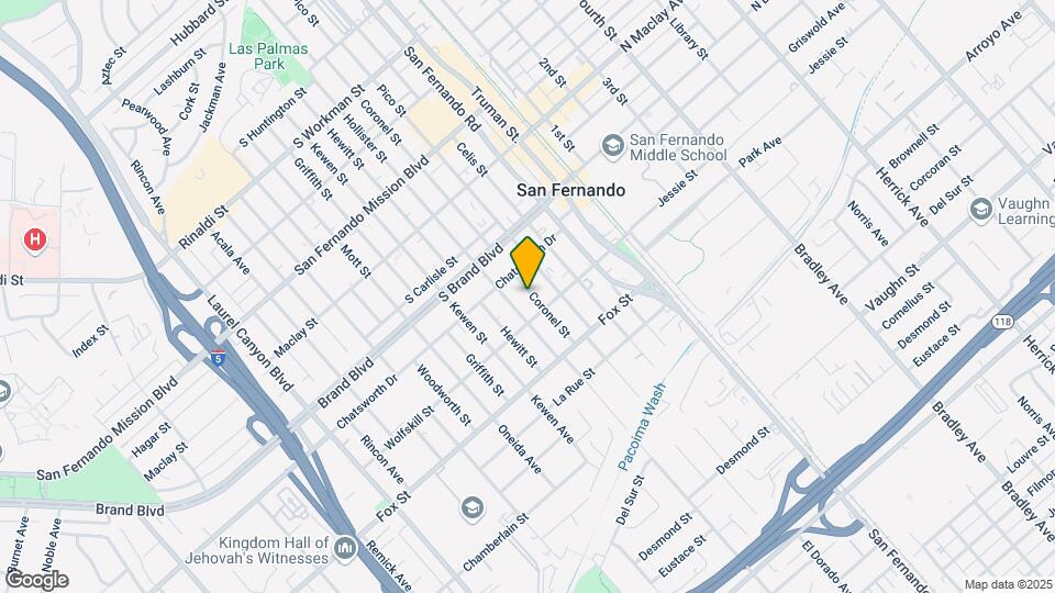 722 Coronel St Mapa y Detalles de la Ubicación