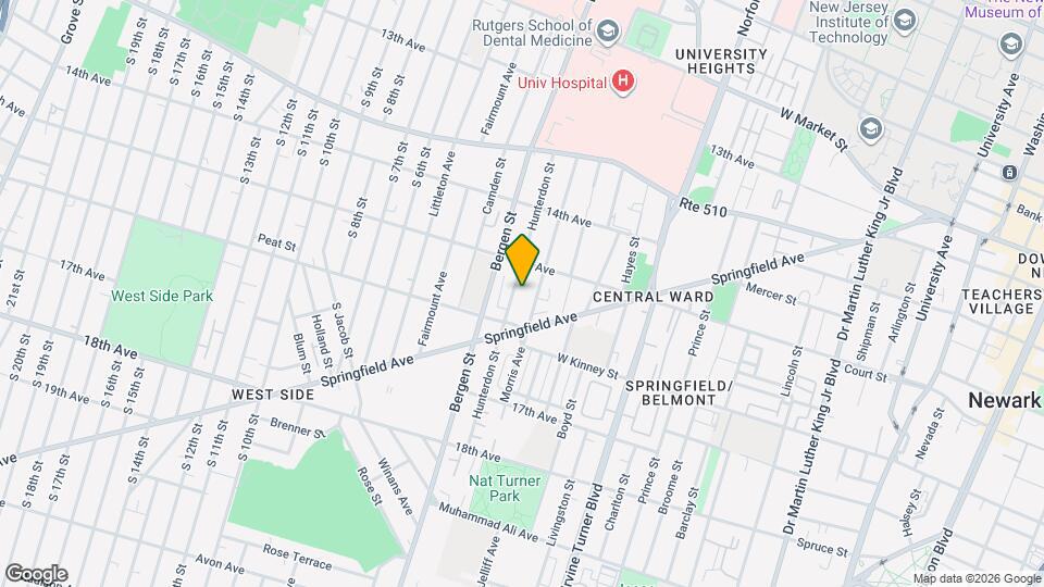 284 Hunterdon St Map and Location Details
