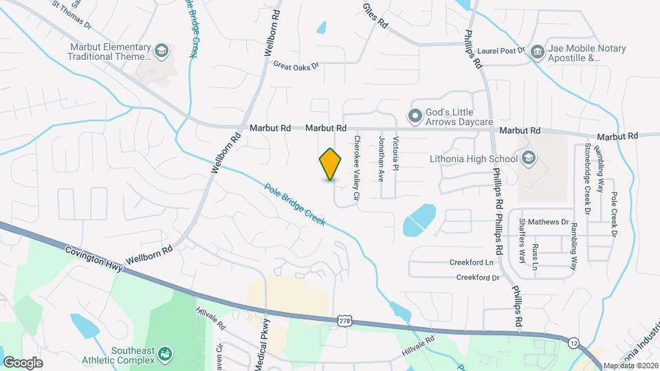2199 Cherokee Valley Cir Mapa y Detalles de la Ubicación