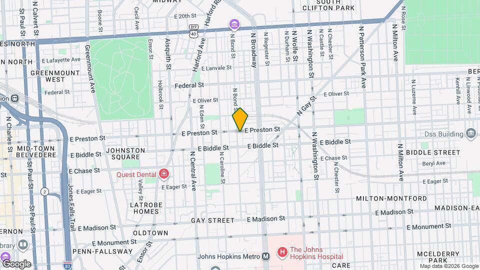 1235 N Bond St Map and Location Details