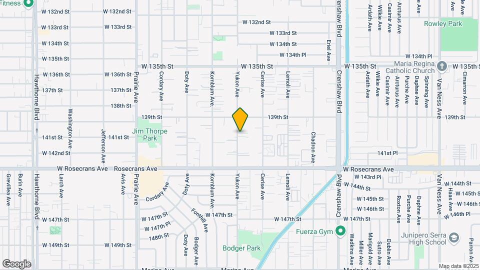 14000-14004 Yukon Ave Mapa y Detalles de la Ubicación