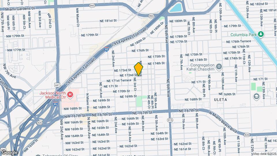 365 NE 171st Terrace Map and Location Details