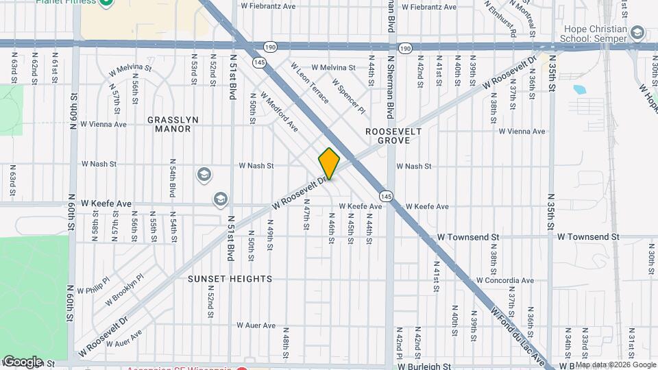 4642 W Scranton Pl, Unit Upper Map and Location Details