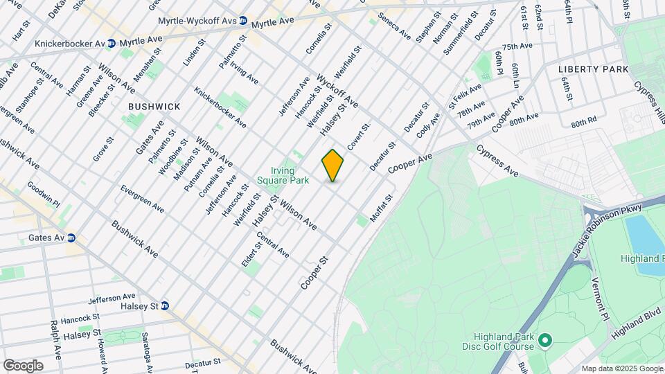 841 Knickerbocker Ave Map and Location Details