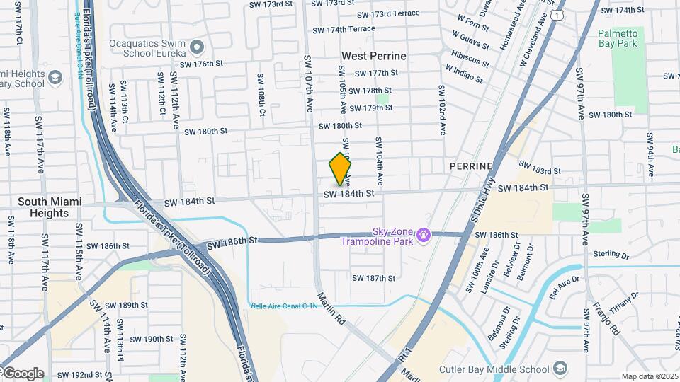 10521 SW 184th St Map and Location Details