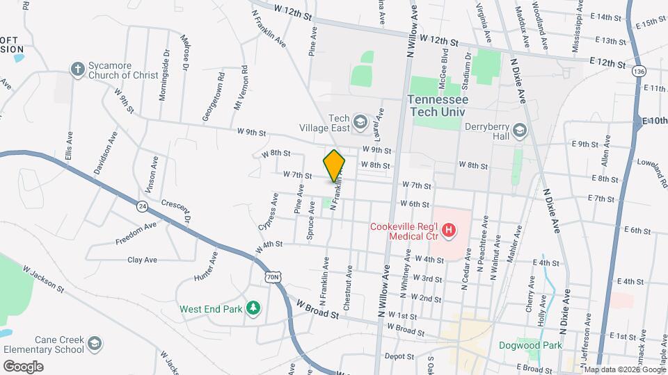 616 N Franklin Ave Mapa y Detalles de la Ubicación