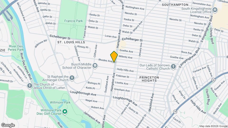 5839 Hampton Ave Map and Location Details