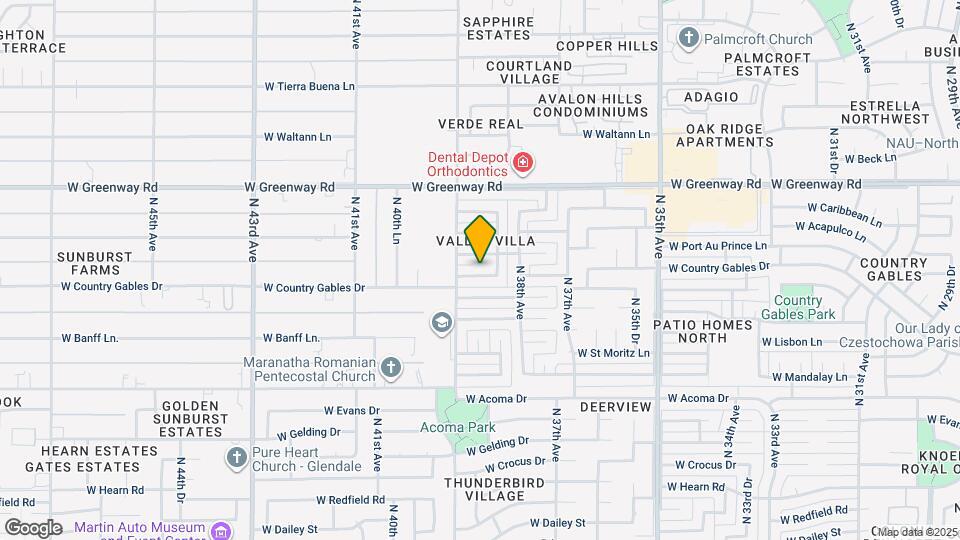 3842 W Country Gables Dr Map and Location Details