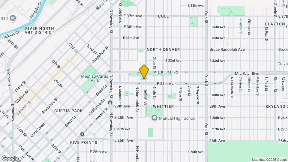 1545 E 31st Ave Map and Location Details