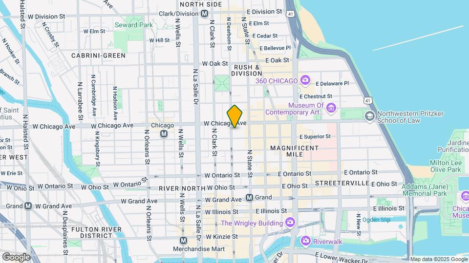 743 N Dearborn St Map and Location Details