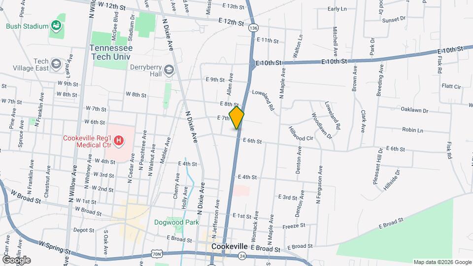 614 N Washington Ave, Unit A Mapa y Detalles de la Ubicación
