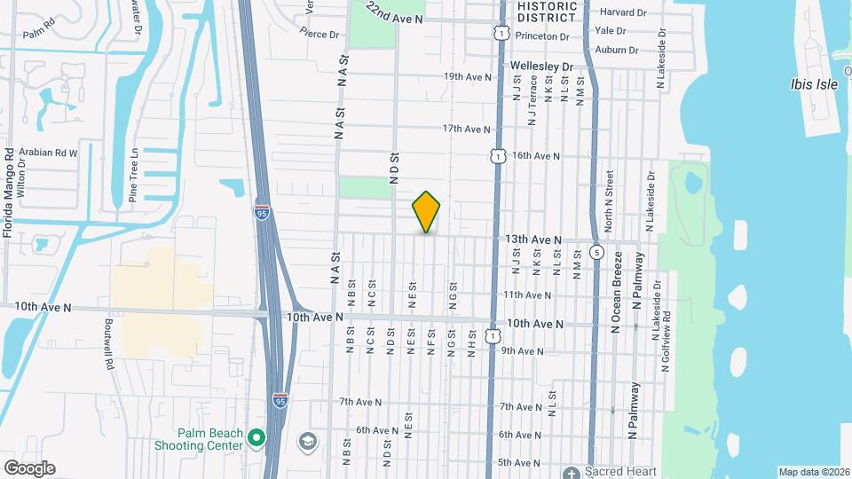 1231 N F St Map and Location Details