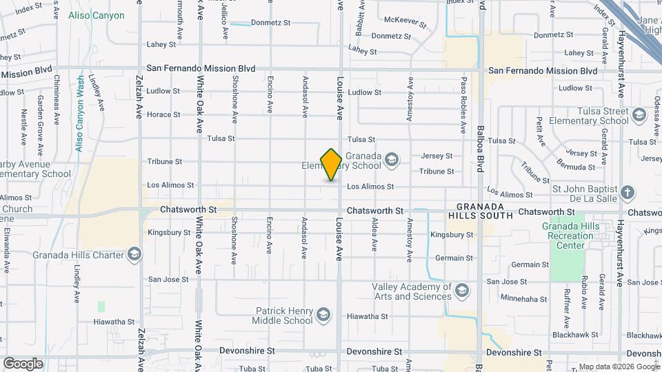 17313 Los Alimos St Map and Location Details