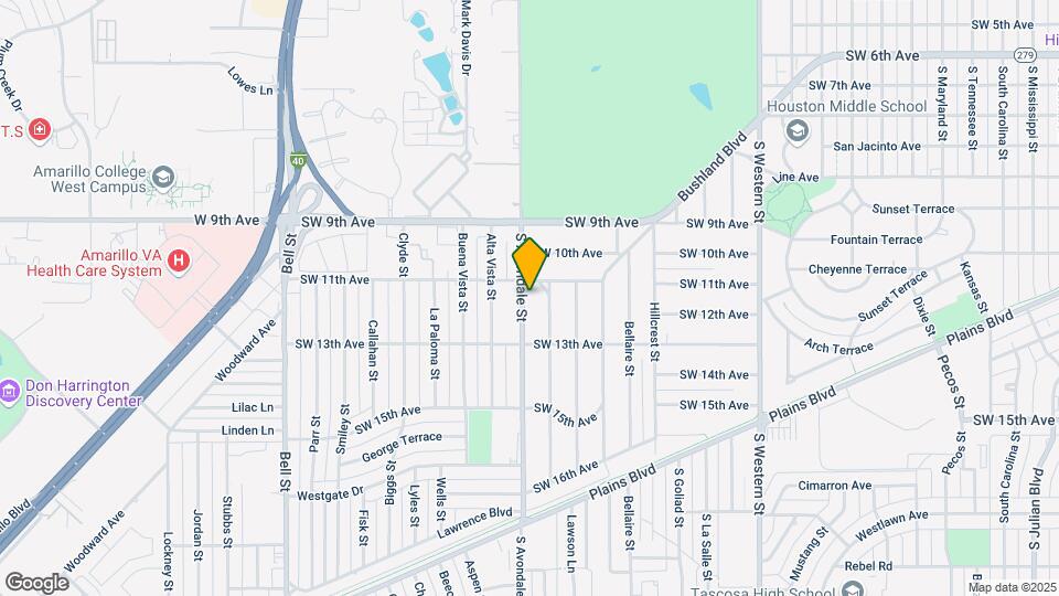 1105 S Avondale St Map and Location Details