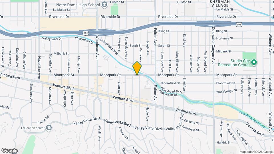13406 Moorpark St-Unit -103 Map and Location Details