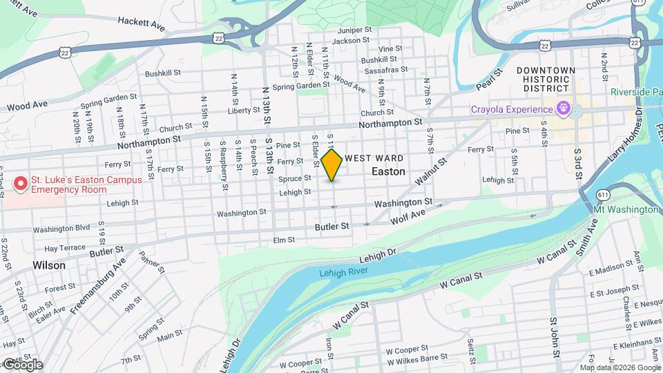 1101 Lehigh St Mapa y Detalles de la Ubicación