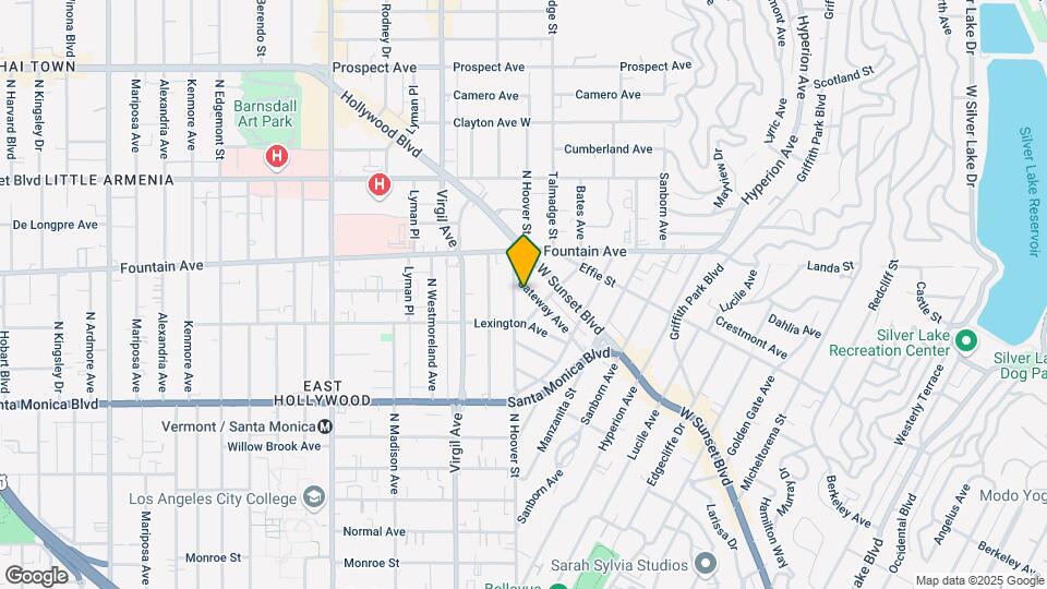 1226 N Hoover St Map and Location Details