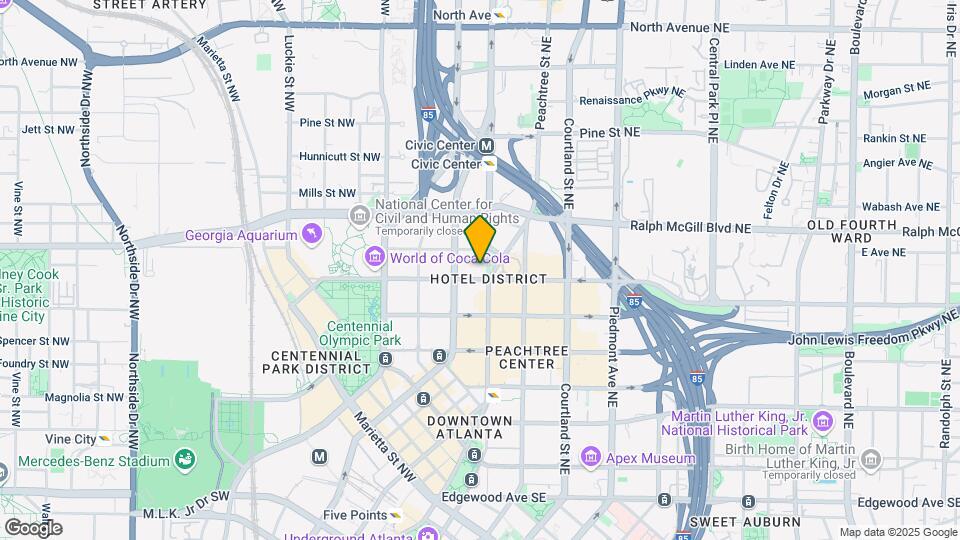 300 W Peachtree St NW Map and Location Details