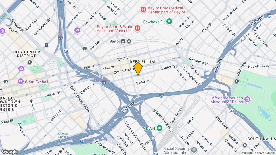 Indie Deep Ellum Mapa y Detalles de la Ubicación