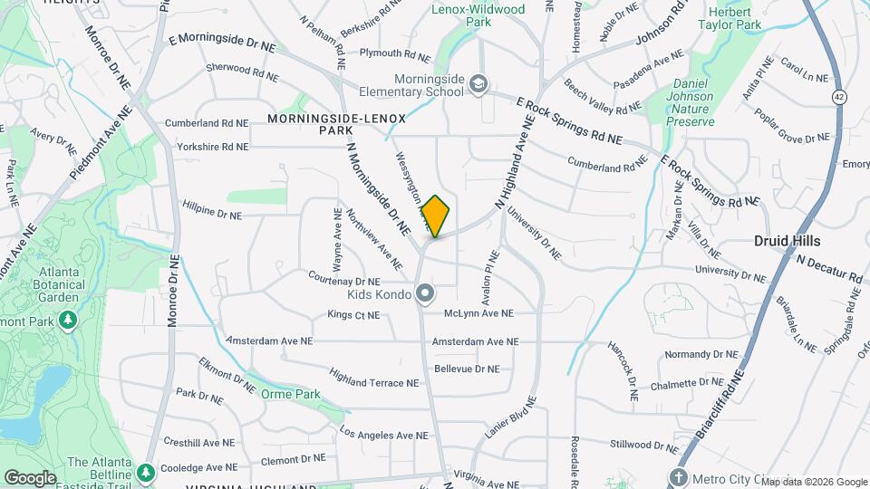 1337 N Highland Ave NE Map and Location Details