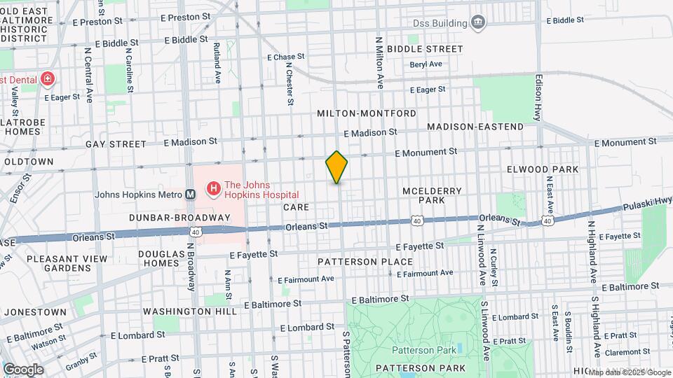 524 N Patterson Park Ave Map and Location Details