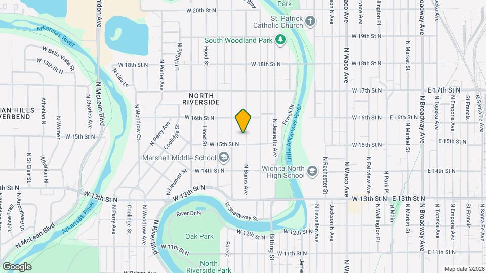 1613 N Burns Ave Map and Location Details