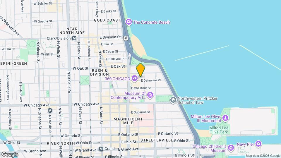 196 E Delaware Pl Mapa y Detalles de la Ubicación