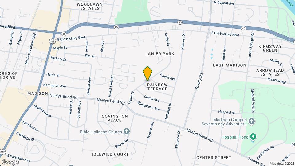 417 Lanier Dr Map and Location Details