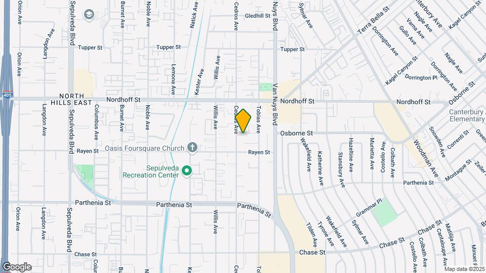 8936 Cedros Ave Map and Location Details