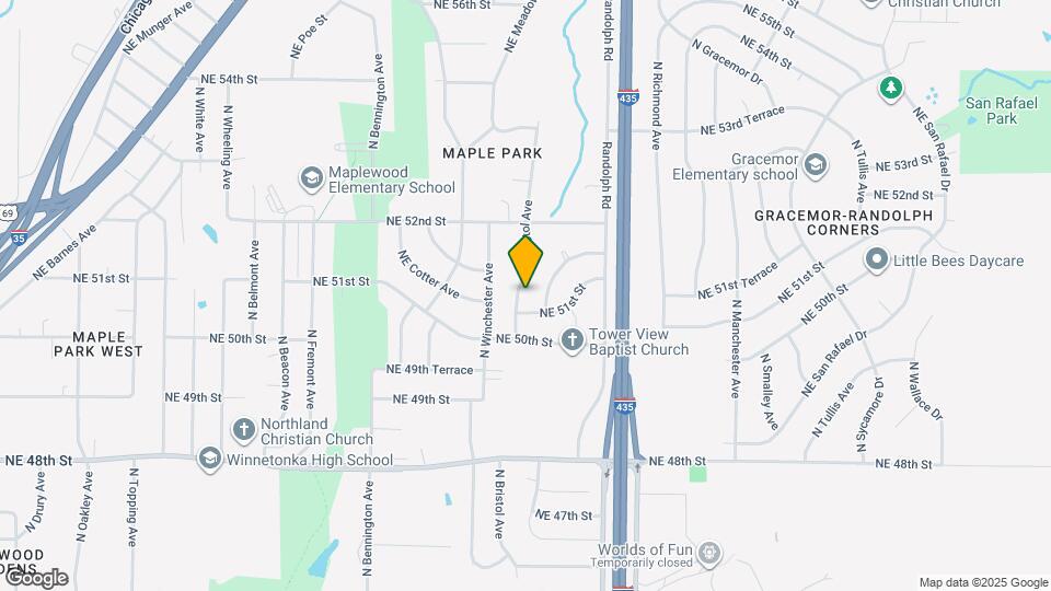 5111 N Bristol Ave Map and Location Details