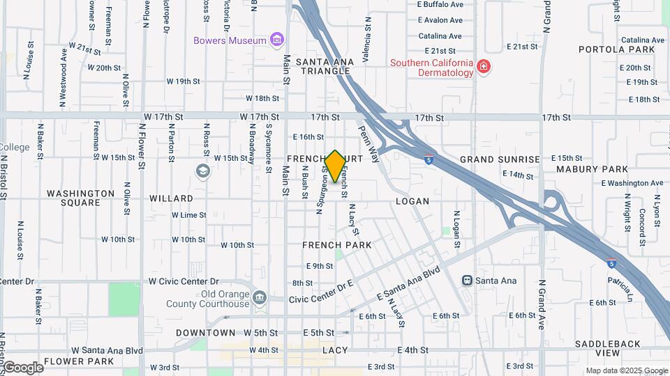 1317 N Spurgeon St Map and Location Details