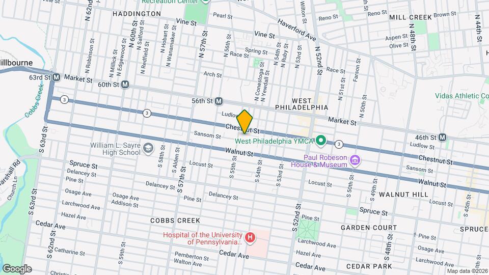 5447 Sansom St, Unit 2nd floor Map and Location Details