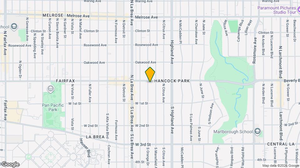 176 N Orange Dr Mapa y Detalles de la Ubicación