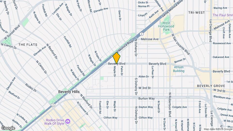 9216 Beverly Blvd Map and Location Details