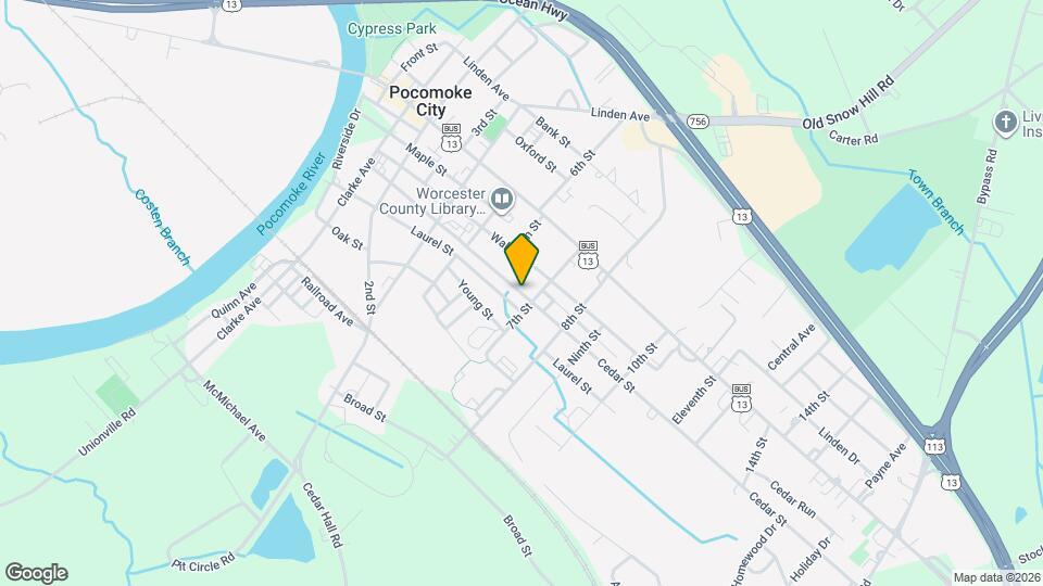 621 Cedar St Map and Location Details