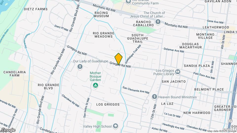 1630 Griegos Rd NW Map and Location Details