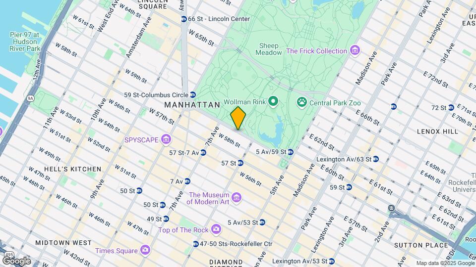 128 Central Park S Map and Location Details