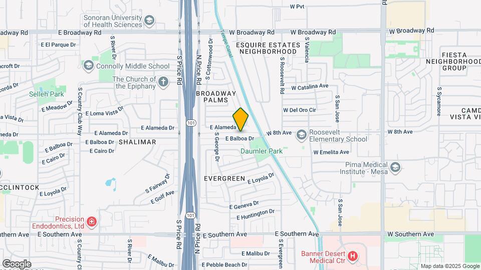 2506 E Balboa Dr Map and Location Details