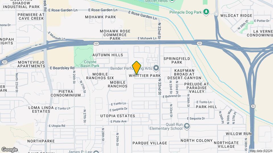 3032 E Wahalla Ln Map and Location Details