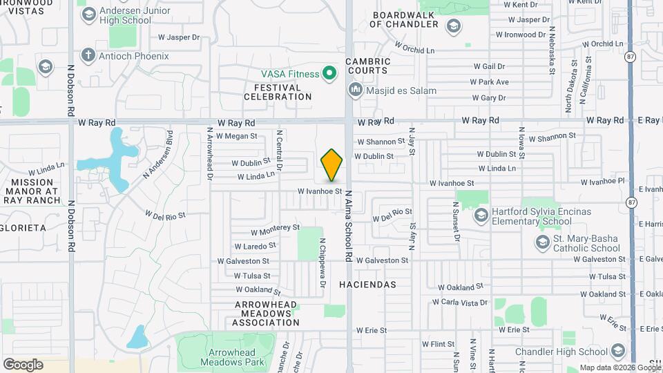 1018 W Ivanhoe St Map and Location Details