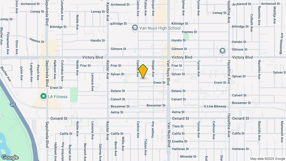14643 Erwin St Map and Location Details
